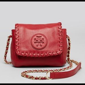 Tory Burch Marion Small Crossbody in Red